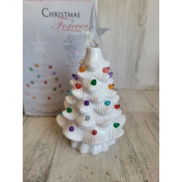 Christmas AS IS forever white ceramic lighted tree! Home decor - Picture 1 of 7